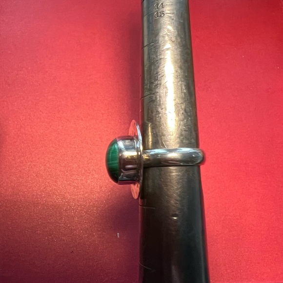 Vintage sterling silver Malachite ring. - Picture 6 of 7